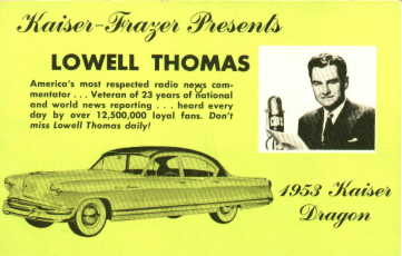 Lowell Thomas Postcard
