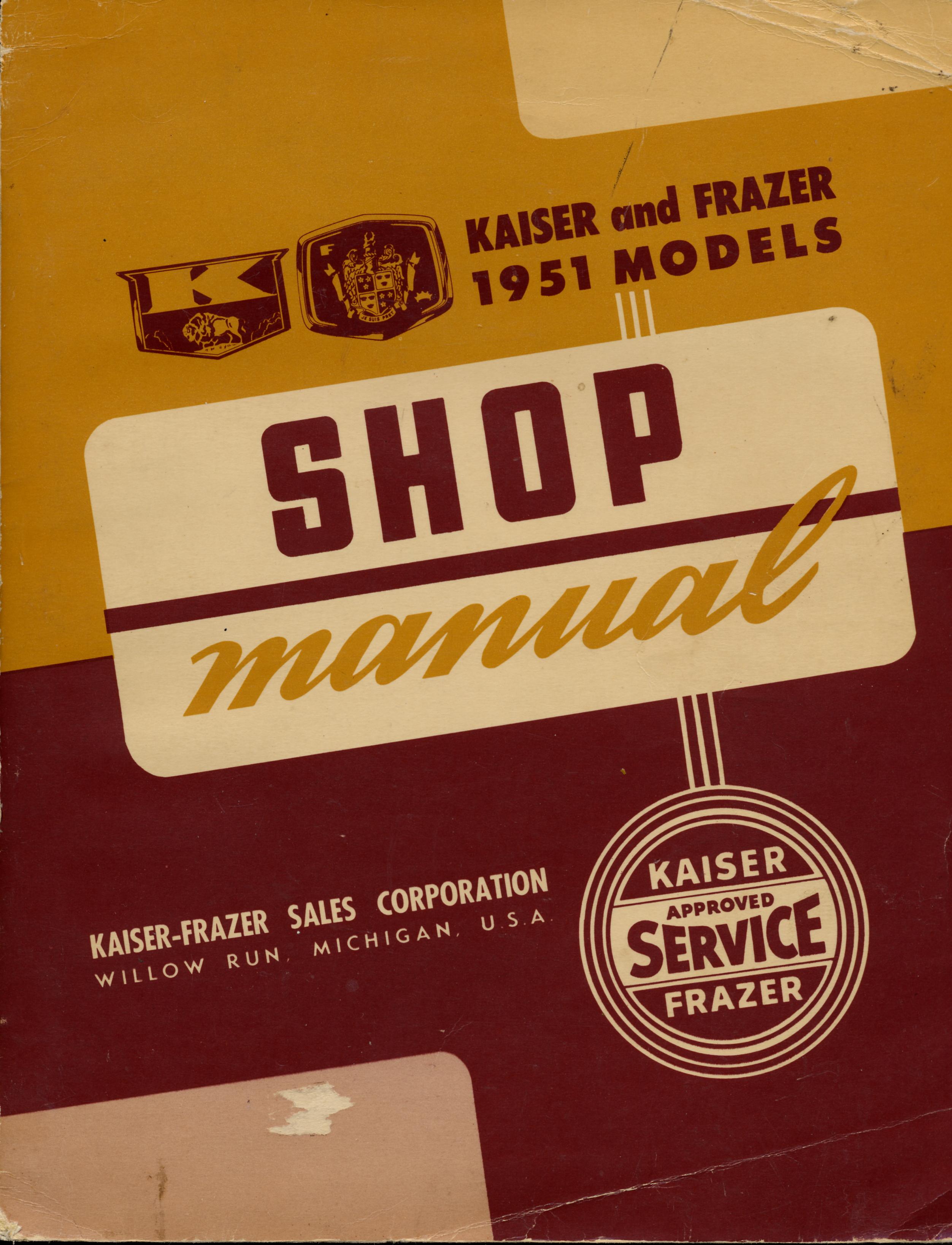 1951 K-F Shop Manuals List